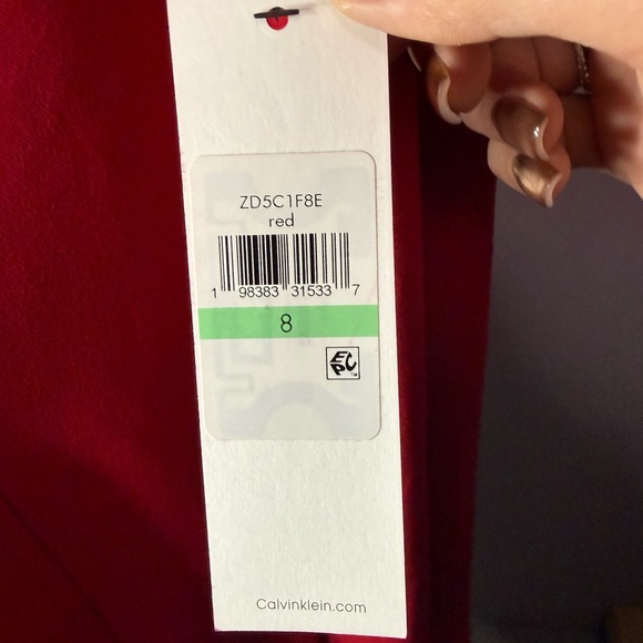 Calvin Klein Vibrant Red Mini Dress. PTP 20 - Picture 6 of 7
